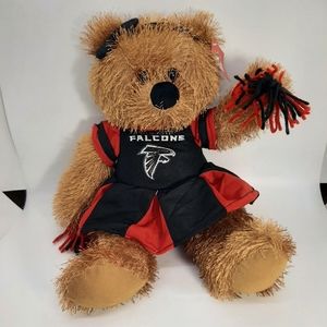 NFL Atlanta Falcons Cheerleader Plush Stuffed Bear Good Stuff Pom Poms Bow